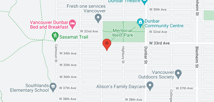 map of 3877 W 34TH AVENUE